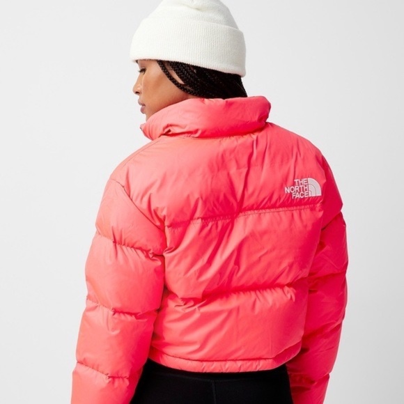 The North Face NWT Nuptse Short Puffer Jacket In Pink Sz M.